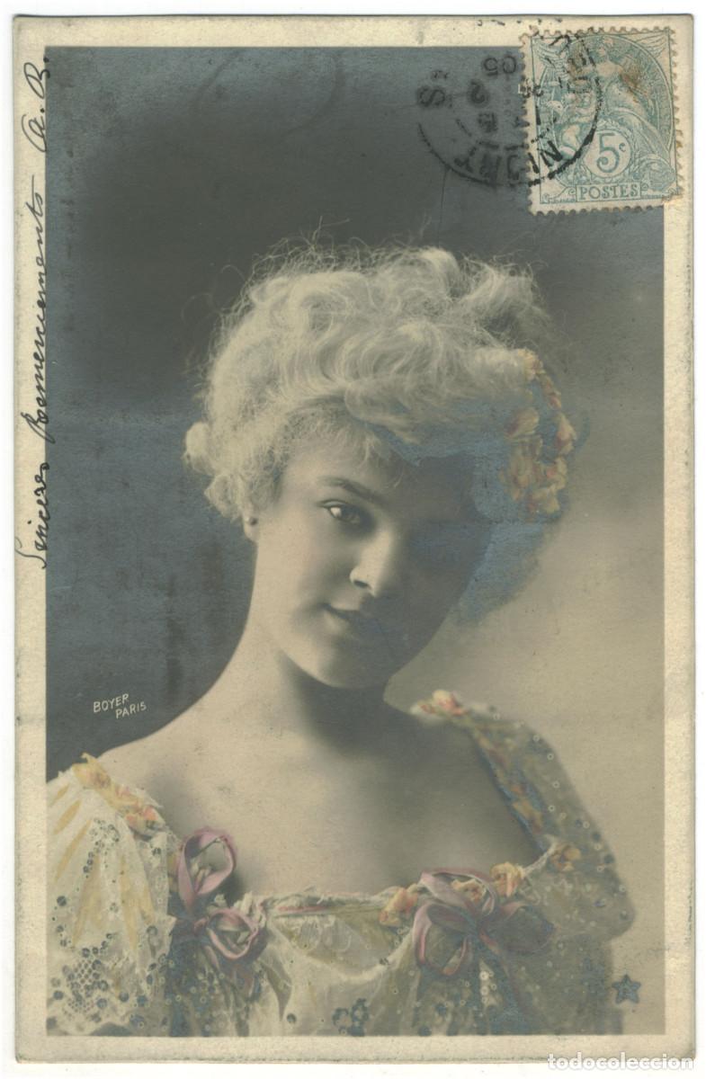 Postais: Actriz SIN IDENTIFICAR_&Eacute;toile. 953-131. Photo Boyer (Paris)
