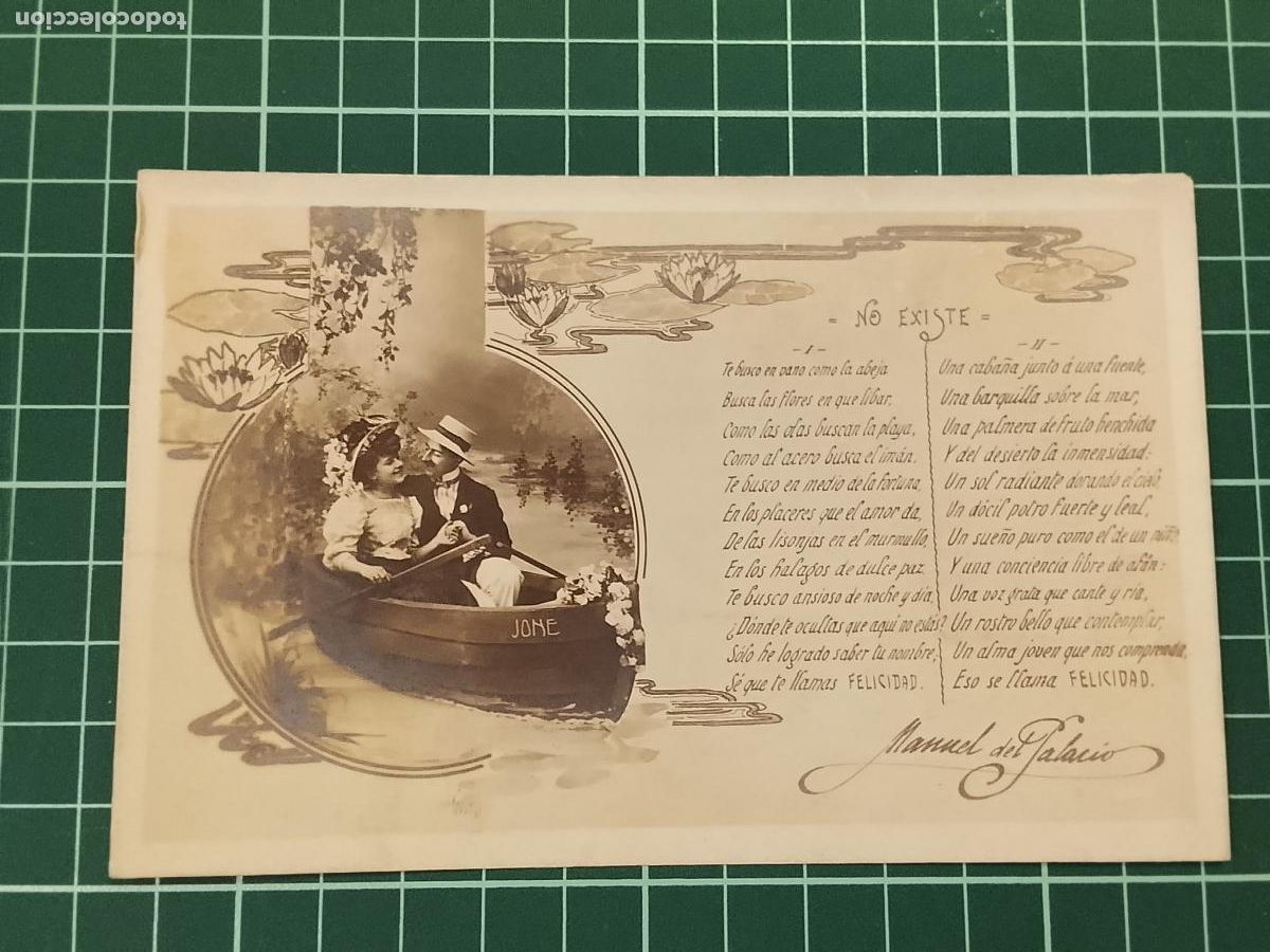 Postales: MANUEL DE PALACIO - NO EXISTE - ROMANTICA -POSTAL ANTIGUA-(116.010)