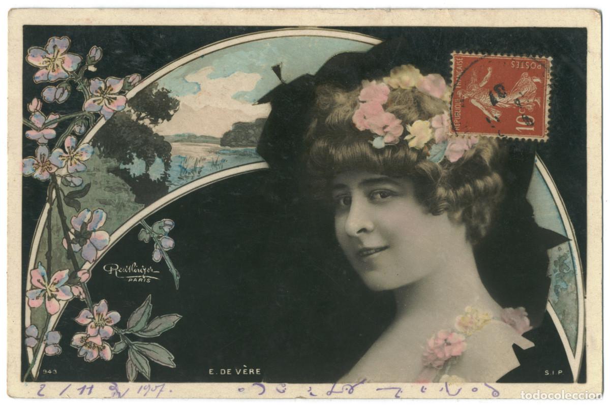 Postales: Serie 2 Postales Actriz Belle &Eacute;poque V&Egrave;RE, Elise de_SIP. 943. Photo Reutlinger