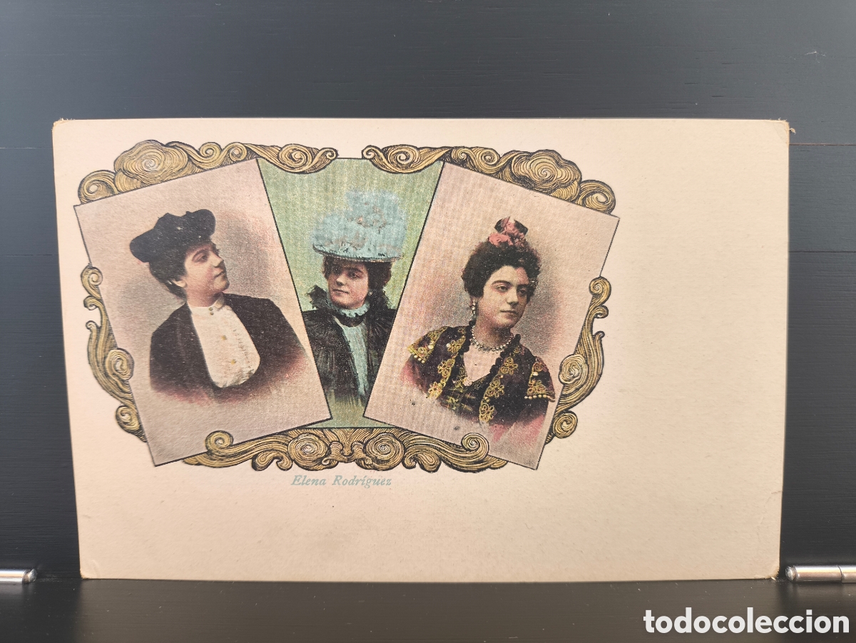 Postales: Antigua postal modernista Art Nouveau Artistas Espa&ntilde;olas Teatro Zarzuela Elena Rodr&iacute;guez Mart&iacute;
