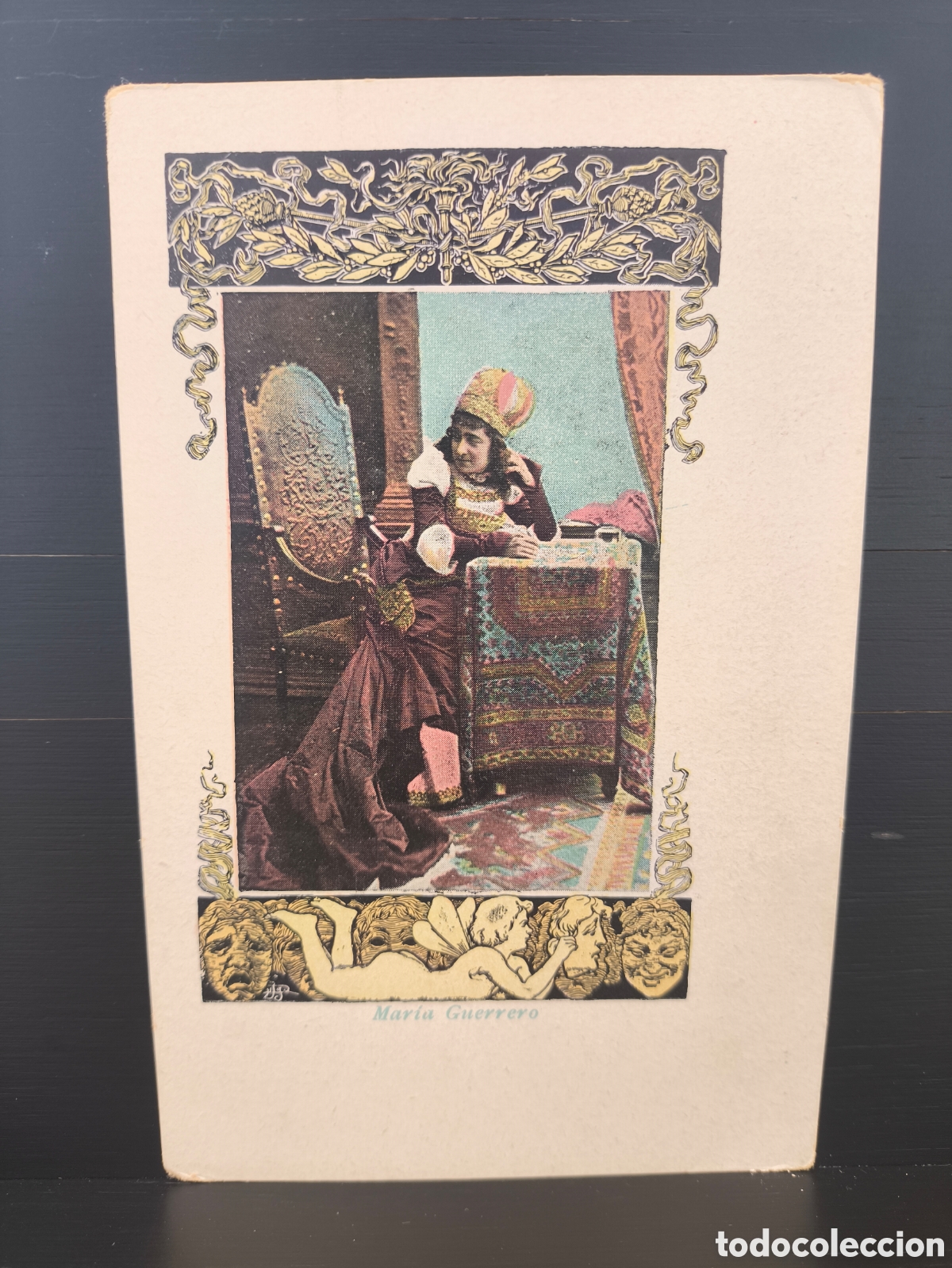 Postales: Antigua postal modernista Artistas Espa&ntilde;olas Actriz Teatro Mar&iacute;a Guerrero