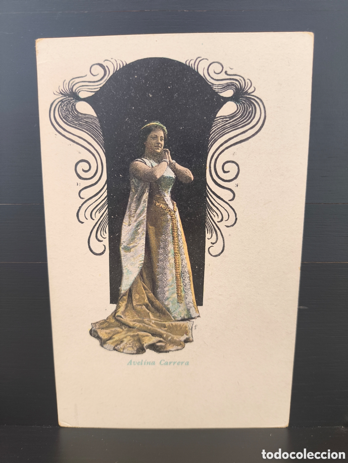Postales: Antigua postal modernista Artistas Espa&ntilde;olas Teatro &Oacute;pera Soprano Avelina Carrera