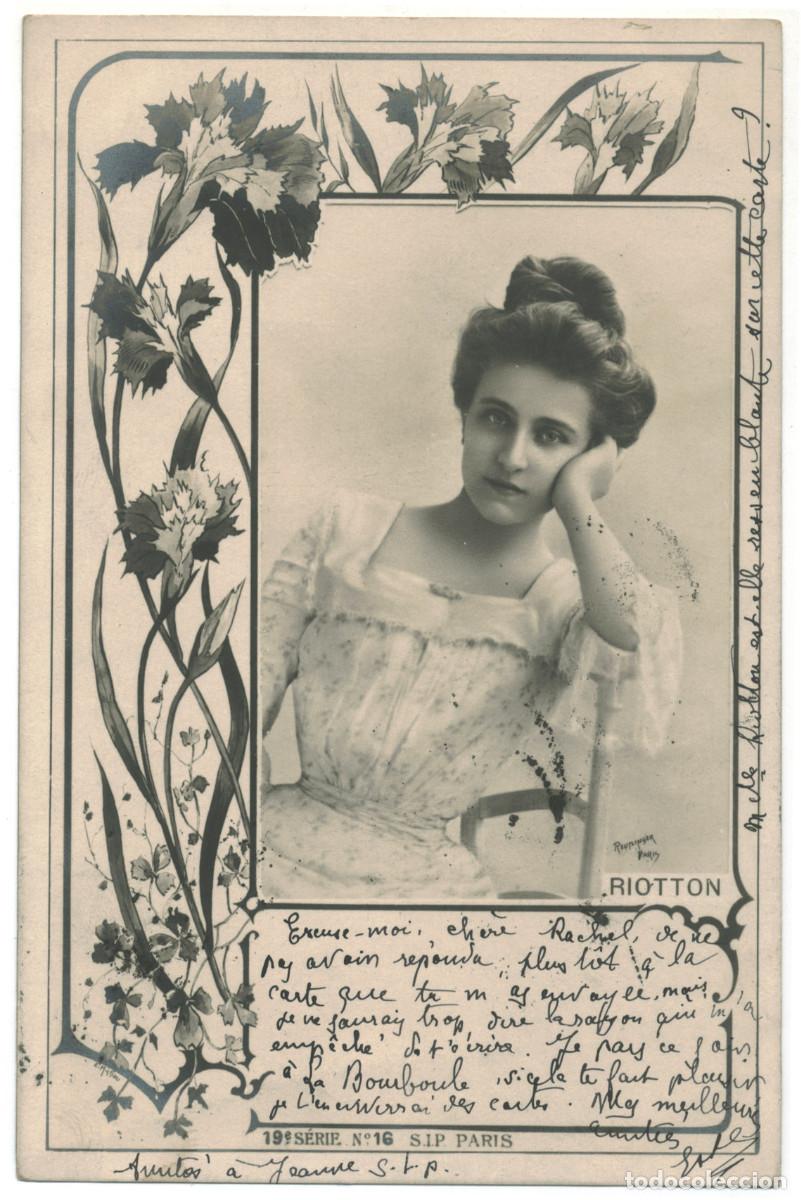 Postales: Actriz Belle &Eacute;poque RIOTTON_SIP. 19-16. Photo Reutlinger