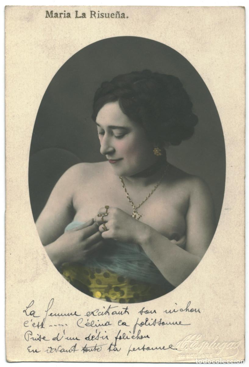 Postales: Cupletista RISUE&Ntilde;A, Maria la_Esplugas