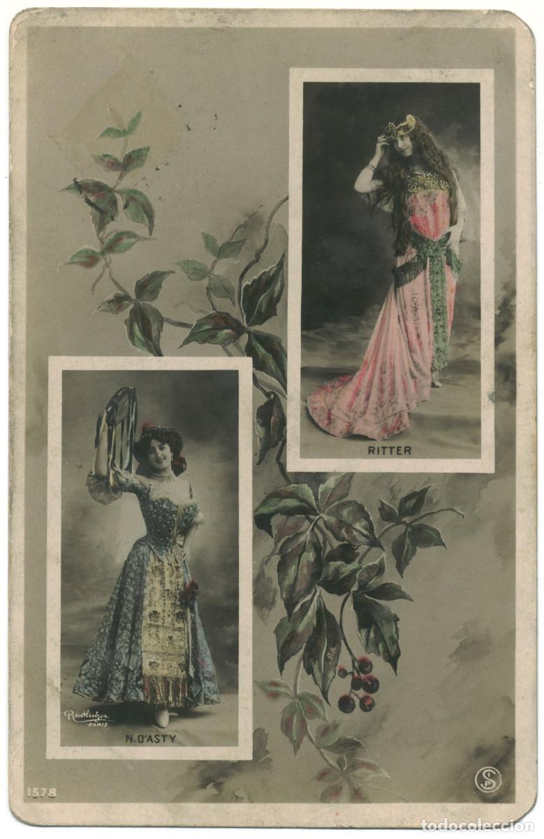 Postales: Actriz belle &eacute;poque RITTER, Claude & ASTY, N. d'_SIP. 1578. Photo Reutlinger