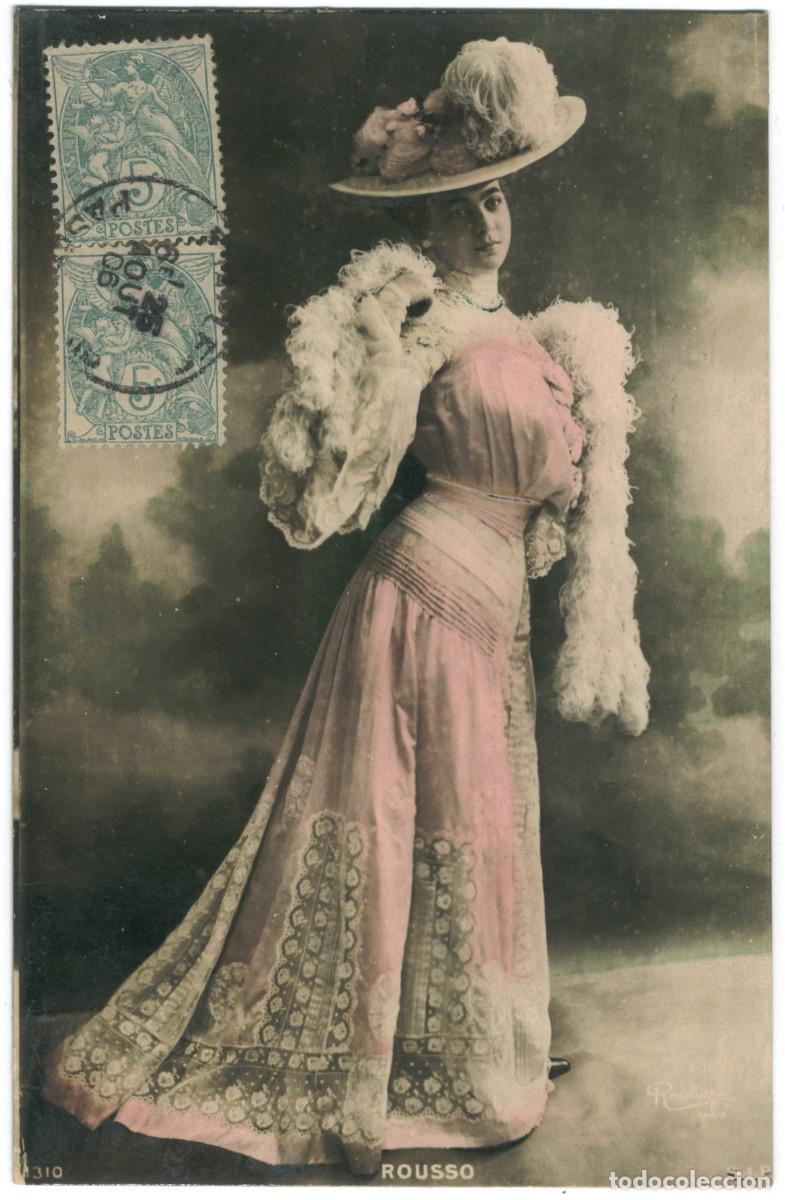 Postales: Actriz Belle &Eacute;poque ROUSSO_SIP. 1310. Photo Reutlinger