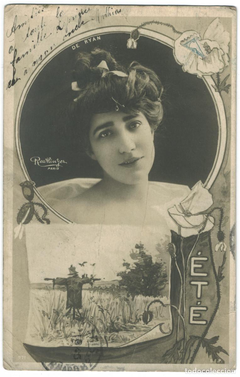 Postales: Actriz Belle &Eacute;poque RYAN, de_SIP. 971. &Eacute;t&eacute;. Photo Reutlinger
