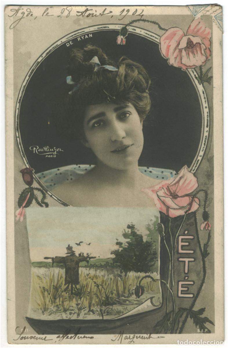 Postales: Actriz Belle &Eacute;poque RYAN, de_SIP. 971. &Eacute;t&eacute;. Photo Reutlinger