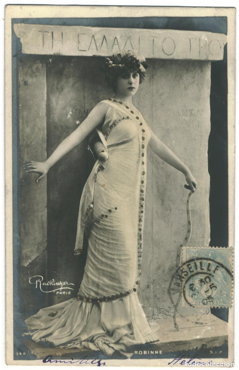 Postales: Actriz Belle &Eacute;poque ROBINNE, Gabrielle_SIP. 848-11. Th&eacute;&acirc;tre Fran&ccedil;ais. Photo Reutlinger