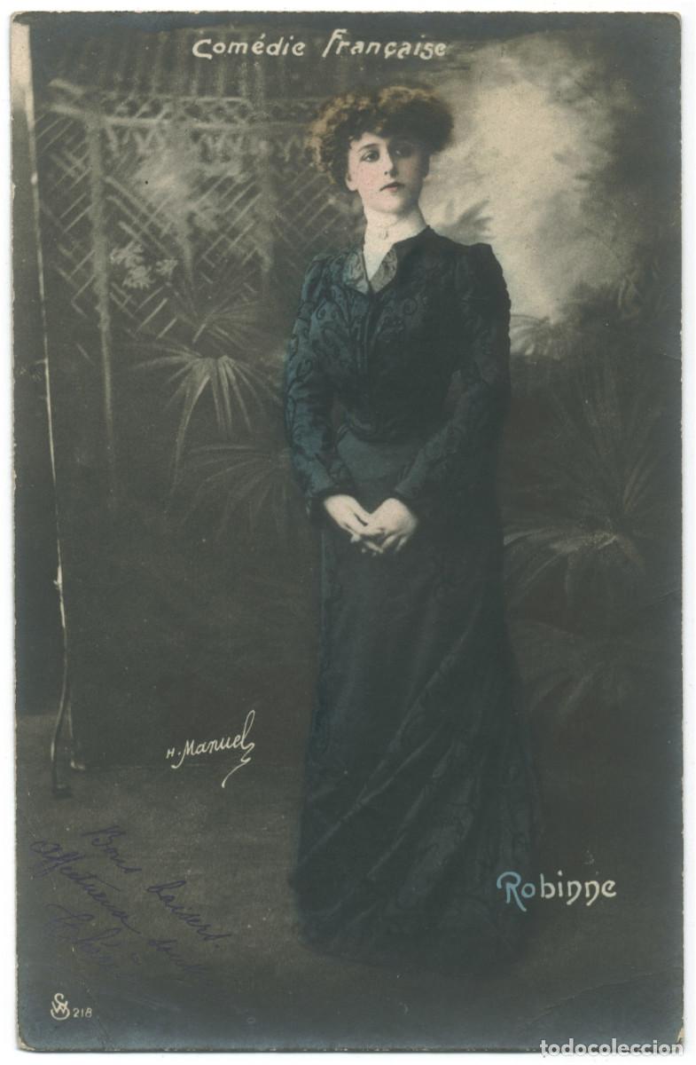 Postales: Actriz Belle &Eacute;poque ROBINNE, Gabrielle_SW. 218. Th&eacute;&acirc;tre Fran&ccedil;aise. Photo Reutlinger
