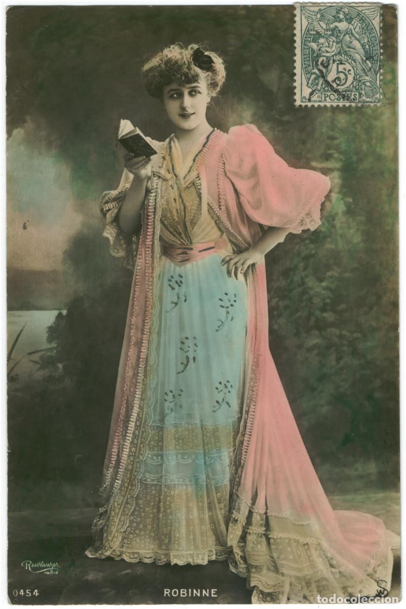 Postales: Actriz Belle &Eacute;poque ROBINNE, Gabrielle_SW. 454. Photo Reutlinger