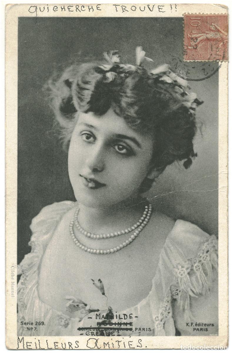 Postales: Actriz Belle &Eacute;poque ROBINNE, Gabrielle_KF. 269-7. Photo Reutlinger