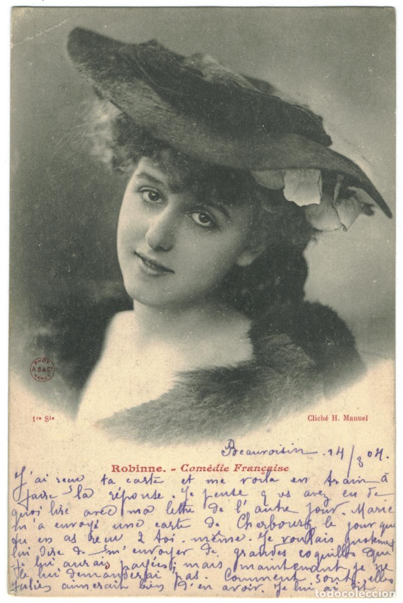 Postales: Actriz Belle &Eacute;poque ROBINNE, Gabrielle_AB. 1. Com&eacute;die Fran&ccedil;aise. Photo H. Manuel