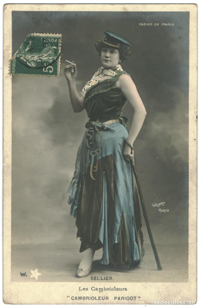 Postales: Actriz Belle &Eacute;poque SELLIER_W &Eacute;toile. 26. Casino de Paris. As Cambrioleur Paigor in Les Cambrioleurs