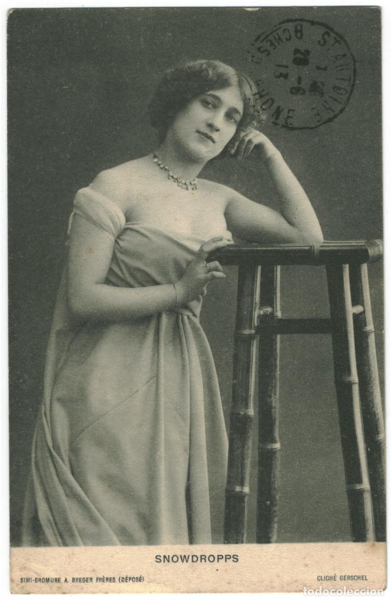 Postales: Actriz Belle &Eacute;poque SNOWDROPPS_Breger. Photo Gerschel