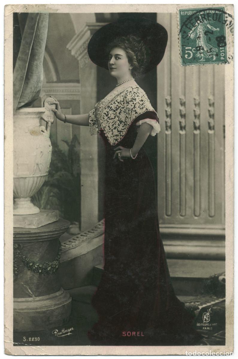 Postales: Actriz Belle &Eacute;poque SOREL, &Ccedil;&eacute;cile_KF. 2230. Photo Reutlinger