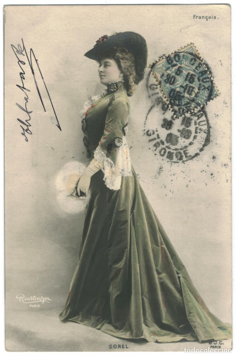 Postales: Actriz Belle &Eacute;poque SOREL, &Ccedil;&eacute;cile_BJC. Fran&ccedil;ais. Photo Reutlinger