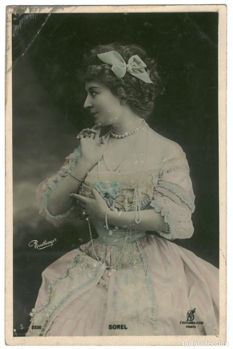 Postales: Actriz Belle &Eacute;poque SOREL, &Ccedil;&eacute;cile_KF. 2230. Photo Reutlinger