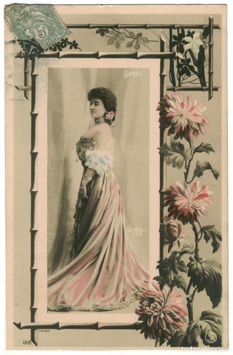 Postales: Actriz Belle &Eacute;poque SOREL, &Ccedil;&eacute;cile_SIP. 1918. Photo Reutlinger