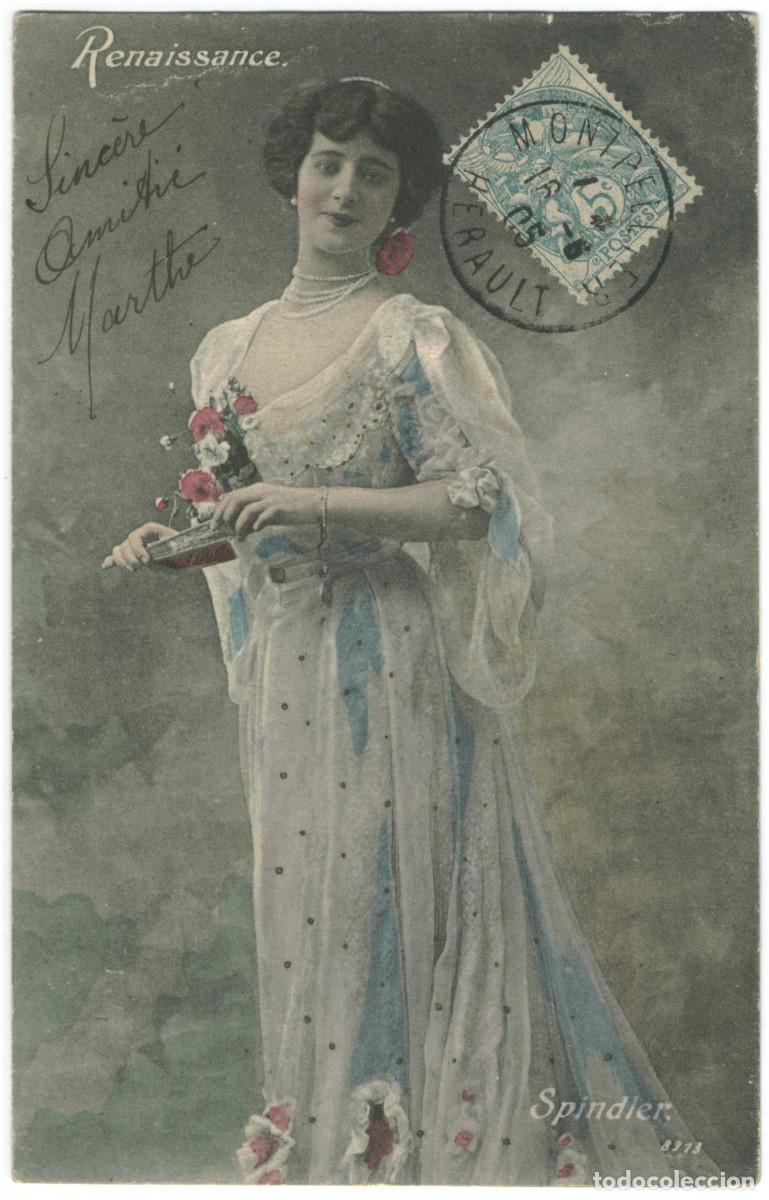 Postales: Actriz Belle &Eacute;poque SPINDLER_Sin datos. 8813. Renaissance