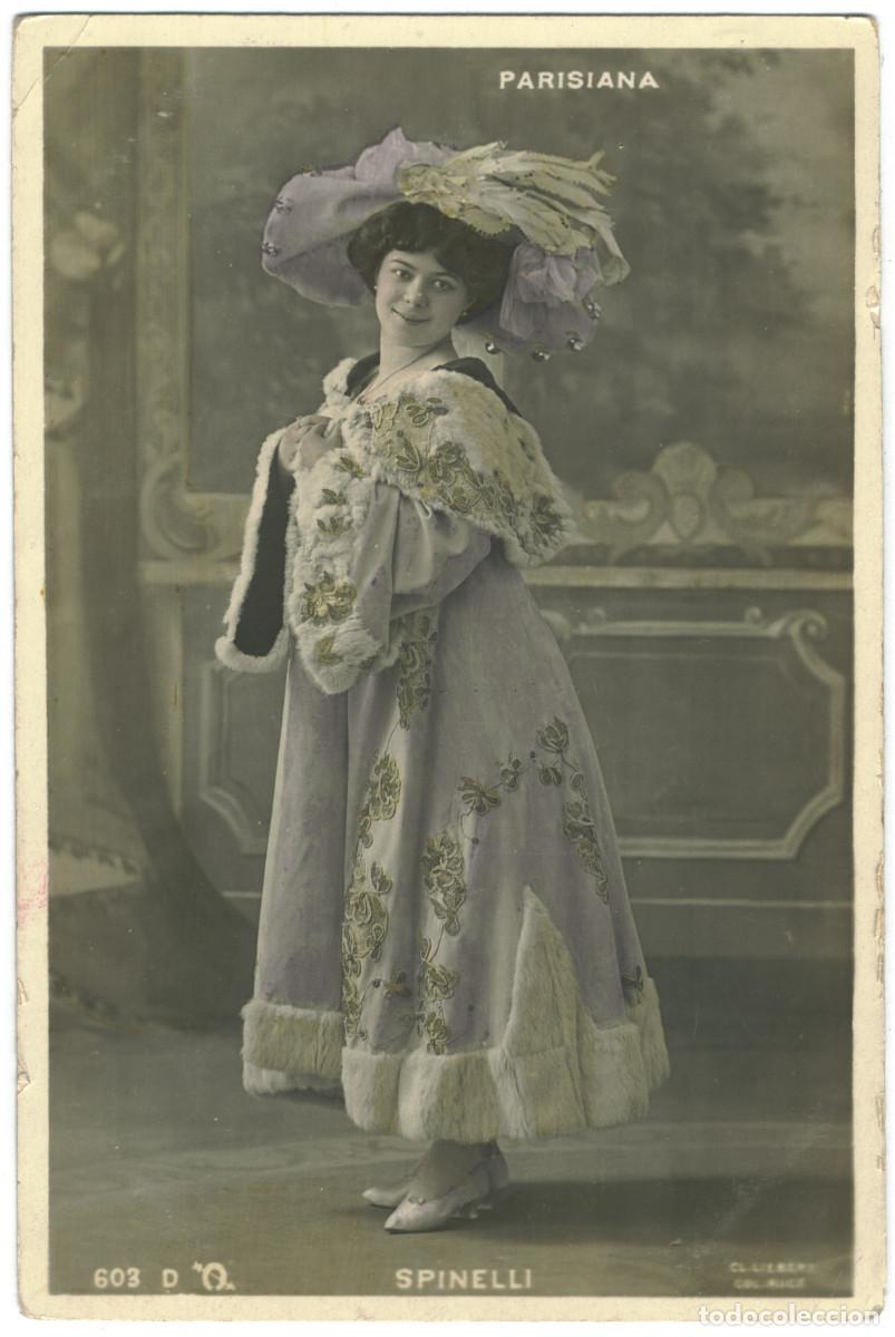 Postales: Actriz Belle &Eacute;poque SPINELLI, Andr&eacute;_Herradura flechada. 603. Parisiana