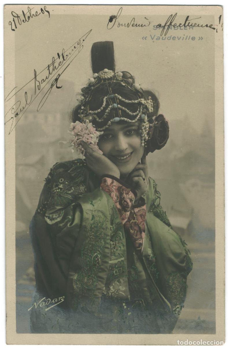 Postales: Serie 2 Postales Actriz Belle &Eacute;poque SPINDLER_&Eacute;toile. 782-78. Vaudeville. Photo Nadar