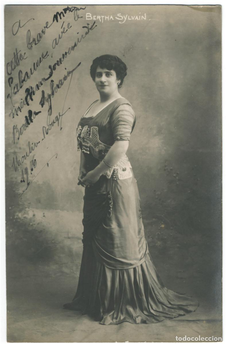 Postales: Actriz Belle &Eacute;poque SYLVAIN, Bertha_Louis Martin. Autograph Firmada