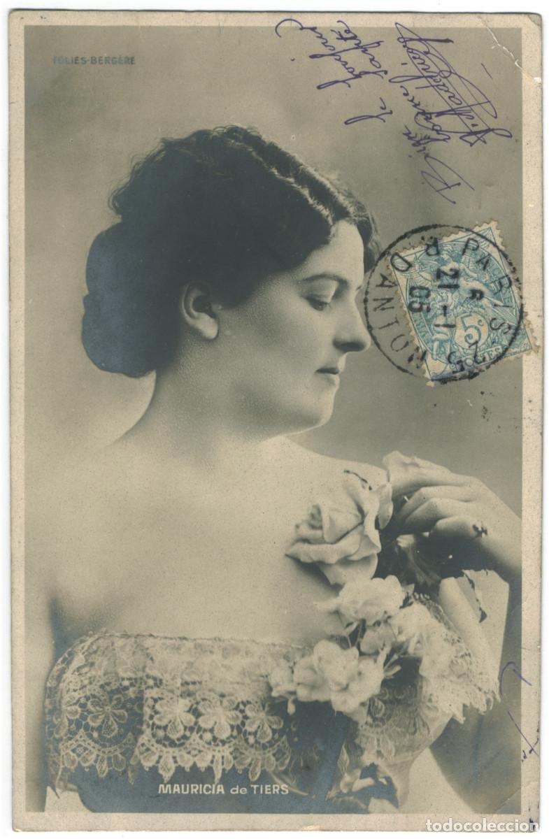 Postales: Actriz Belle &Eacute;poque TIERS, Mauricia de_Sin datos. Folies Berg&egrave;re