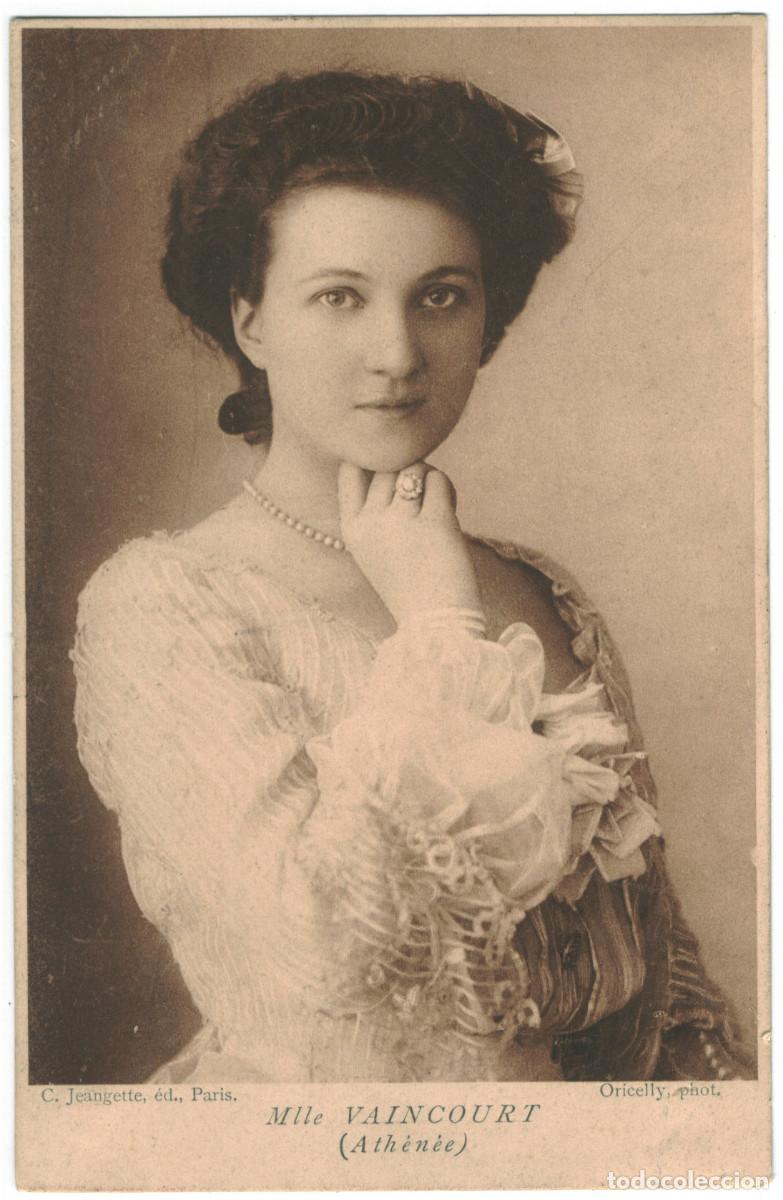 Postales: Actriz Belle &Eacute;poque VAINCOURT, Mlle._C. Jeangette. Athen&eacute;e. Photo Oricelly