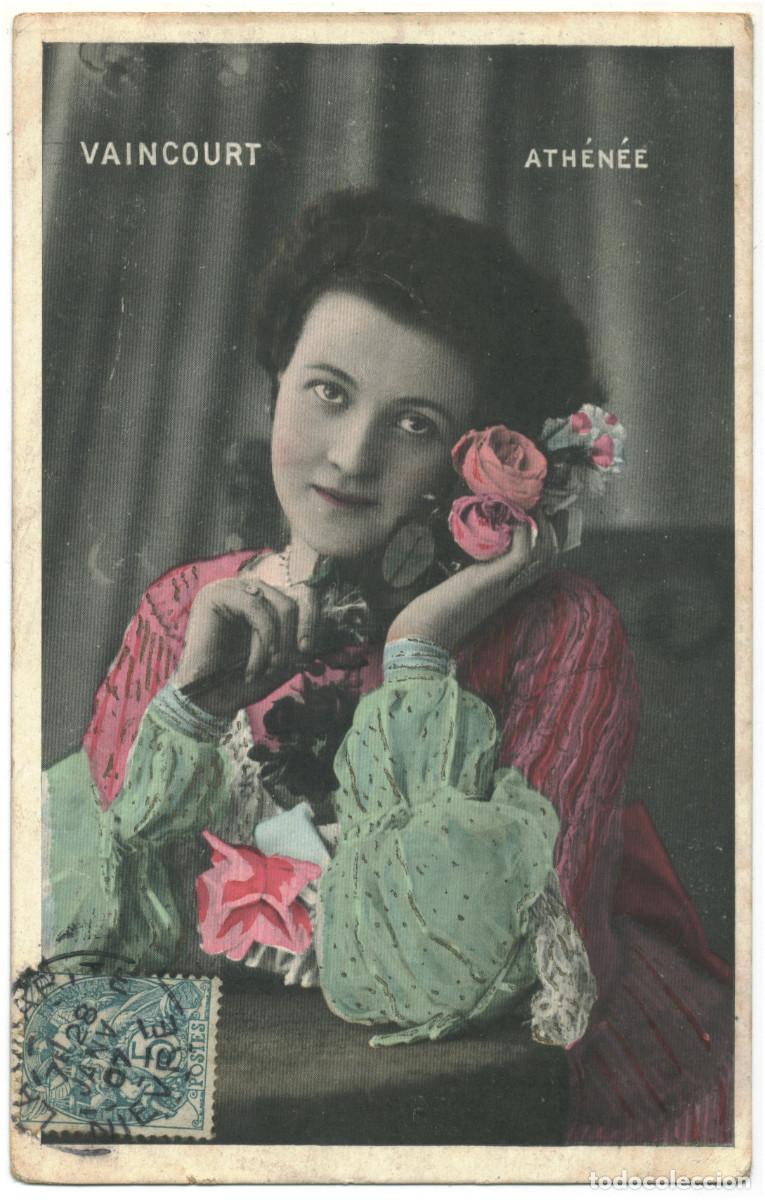 Postales: Actriz Belle &Eacute;poque VAINCOURT, Mlle._Sin datos. Athen&eacute;e