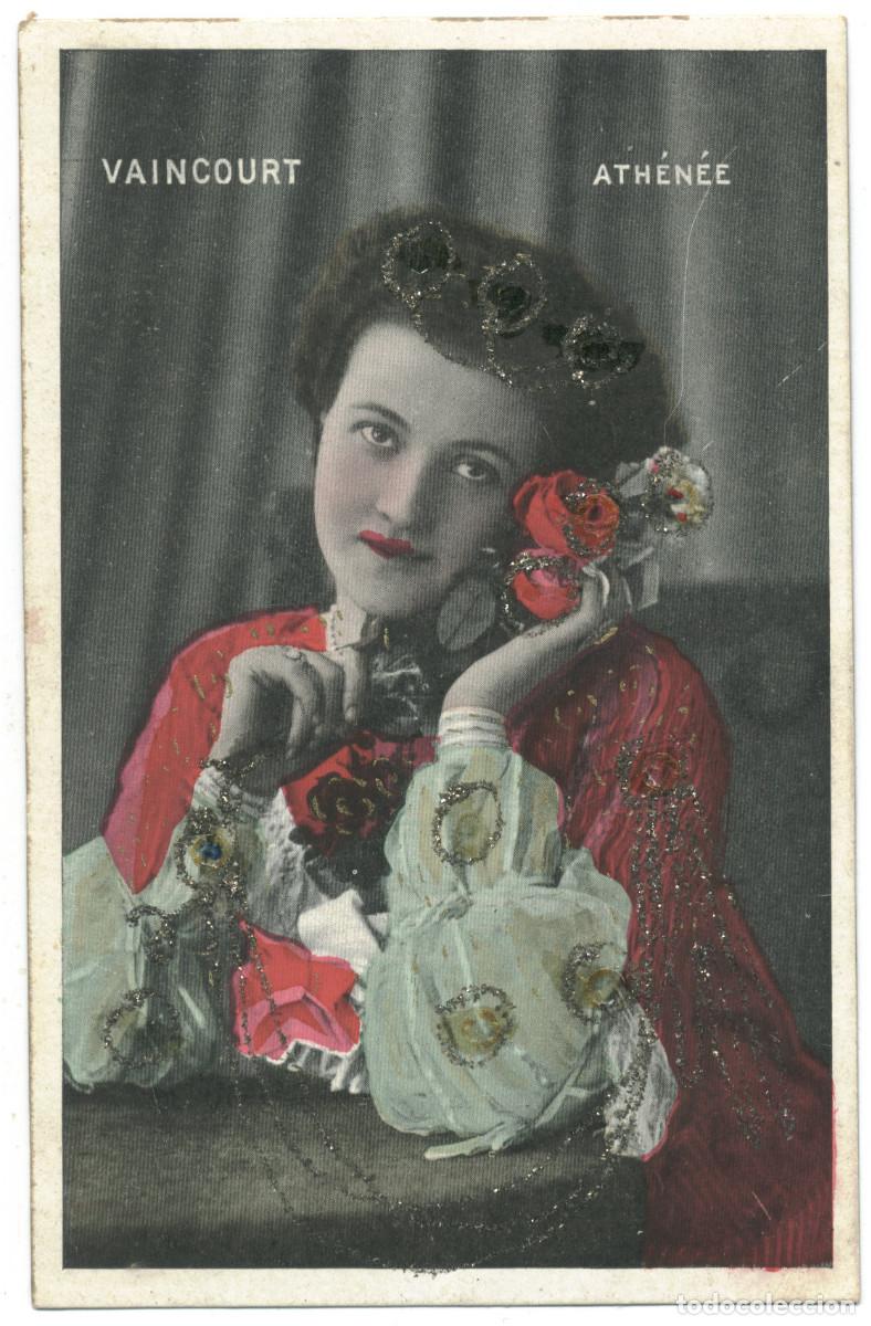 Postales: Actriz Belle &Eacute;poque VAINCOURT, Mlle._Sin datos. Athen&eacute;e