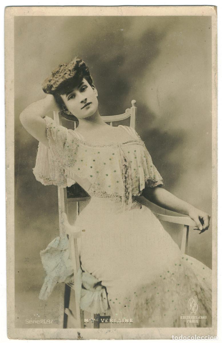 Postales: Actriz Belle &Eacute;poque VERLAINE, Mlle._KF. 2097
