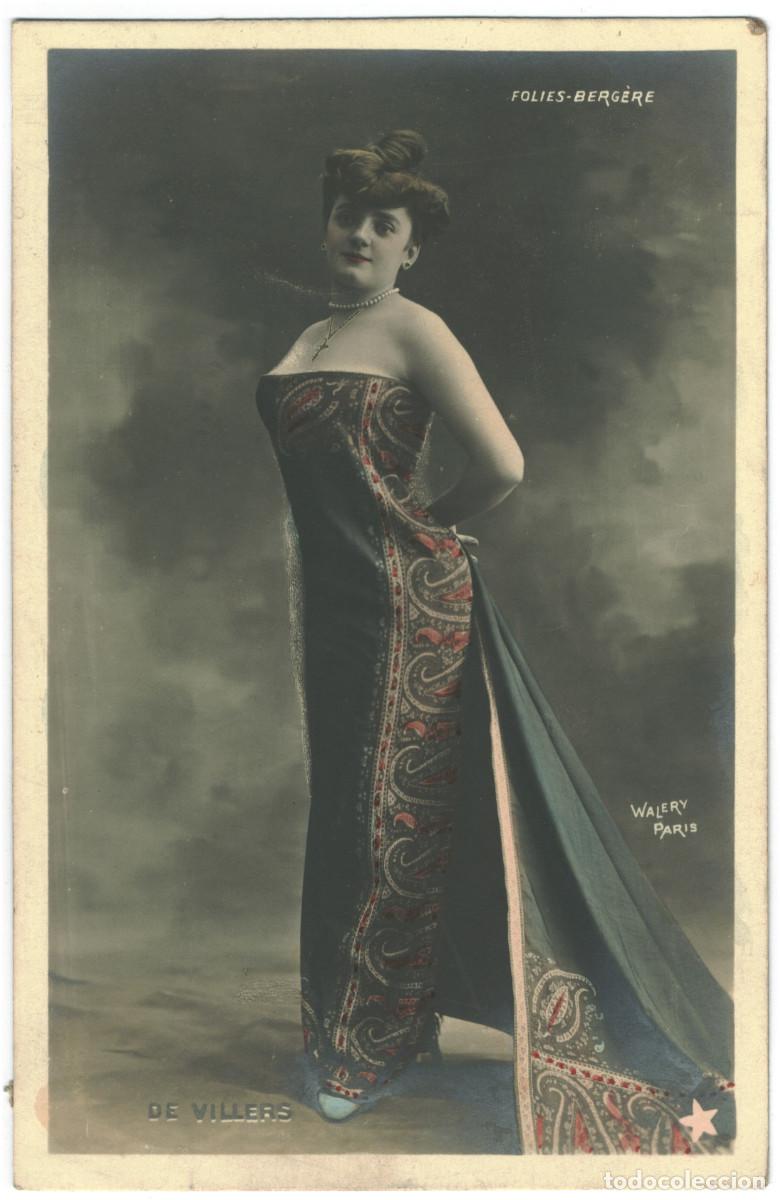 Postales: Actriz Belle &Eacute;poque VILLERS, de_&Eacute;toile. 16. Folies Berg&eacute;re. Photo Wal&eacute;ry