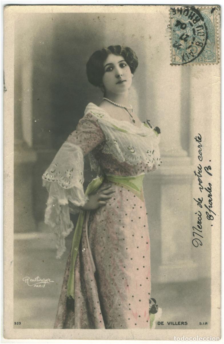 Postales: Actriz Belle &Eacute;poque VILLERS, de_SIP. 939. Photo Reutlinger