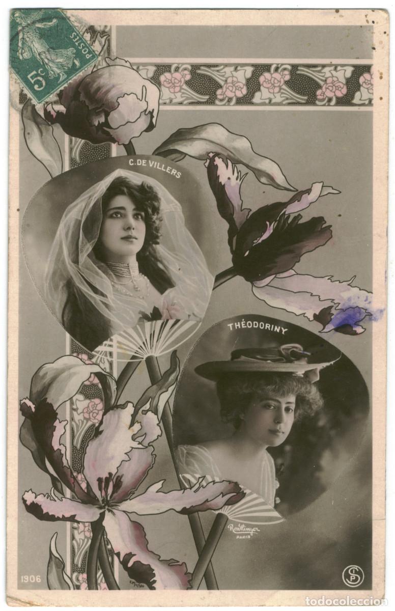 Postales: Actriz Belle &Eacute;poque VILLERS, Carmen de & TH&Eacute;ODORINY_SIP. 1906. Con. Photo Reutlinger