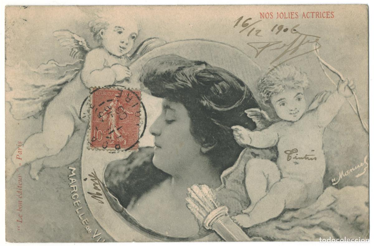 Postales: Actriz Belle &Eacute;poque VILLERS, Marcelle de_Bon &Eacute;diteur. Nos jolies actrices. Photo H. Manuel
