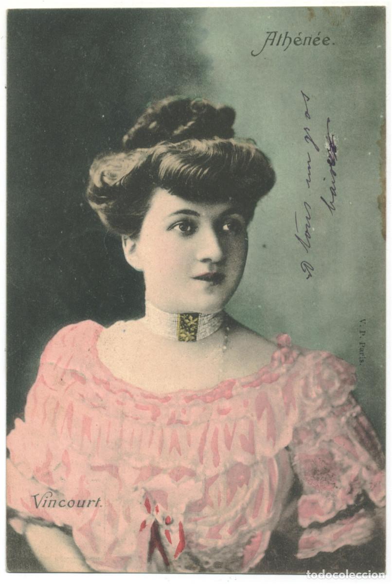 Postales: Actriz Belle &Eacute;poque VINCOURT_VP. Athen&eacute;e
