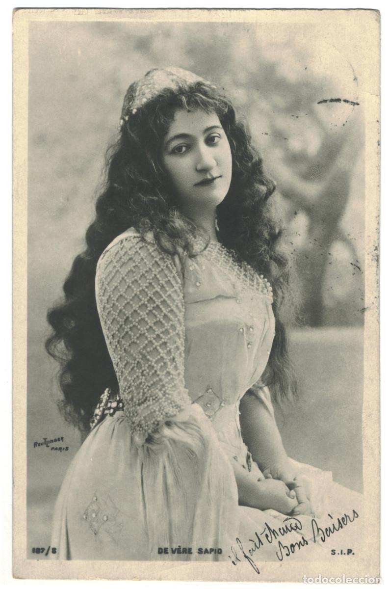 Postales: Actriz Belle &Eacute;poque V&Egrave;RE SAPIO, de_SIP. 187-8. Photo Reutlinger