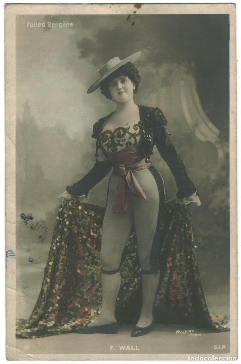 Postales: Actriz Belle &Eacute;poque WALL, F._SIP W. 5134. Folies Berg&egrave;re. Photo Wal&eacute;ry