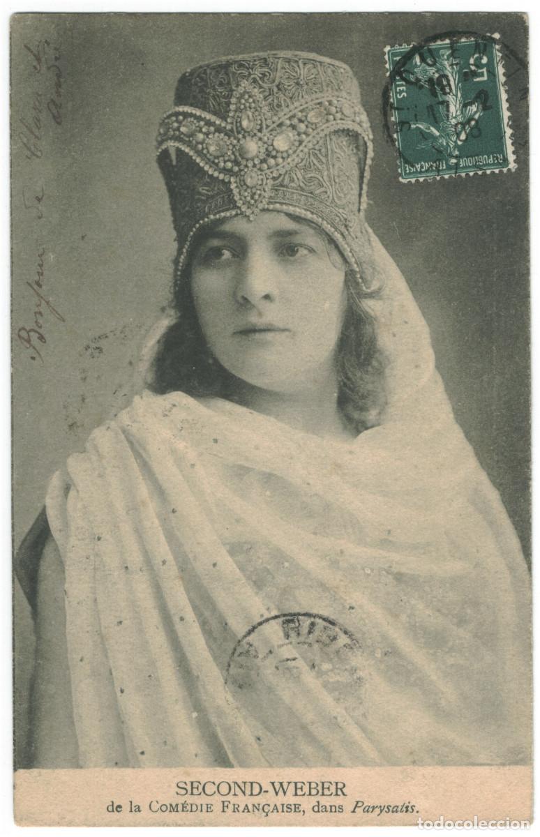 Postales: Actriz Belle &Eacute;poque WEBER, Segond_Boisseau et Reygasse & Nouveaut&eacute;s. Com&eacute;die Fran&ccedil;aise, Parysatis