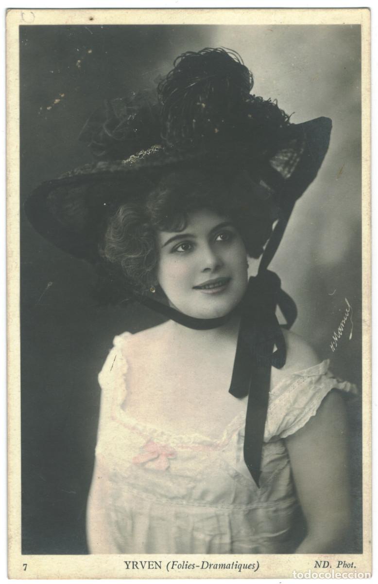 Postales: Actriz Belle &Eacute;poque YRVEN, Marcelle_ND. 7. Folies Dramatiques. Photo H. Manuel