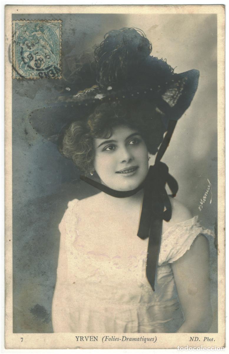 Postales: Actriz Belle &Eacute;poque YRVEN, Marcelle_ND. 7. Folies Dramatiques. Photo H. Manuel