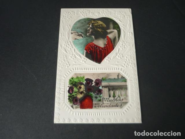 Postales: MUJER EN CORAZON POSTAL