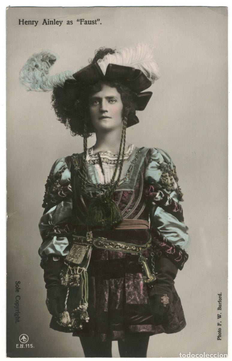 Postales: Actor AINLEY, Henry_Aristophot (AL; EB 115). As Faust. Photo F. W. Burford