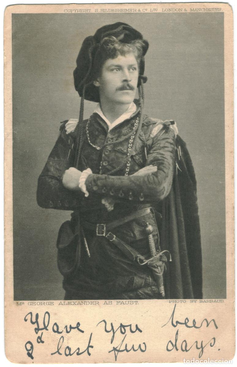 Postales: Actor eduardiano ALEXANDER, George_Hildesheimer. As Faust. Photo Barraud