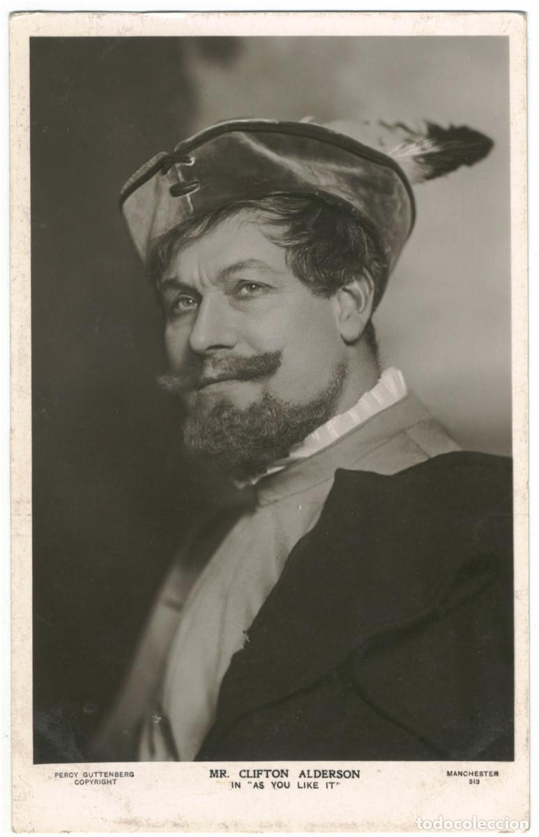 Postales: Actor eduardiano ALDERSON; Clifton_Percy Guttenberg (Revival Series; 513). In As You Like It (Queen'