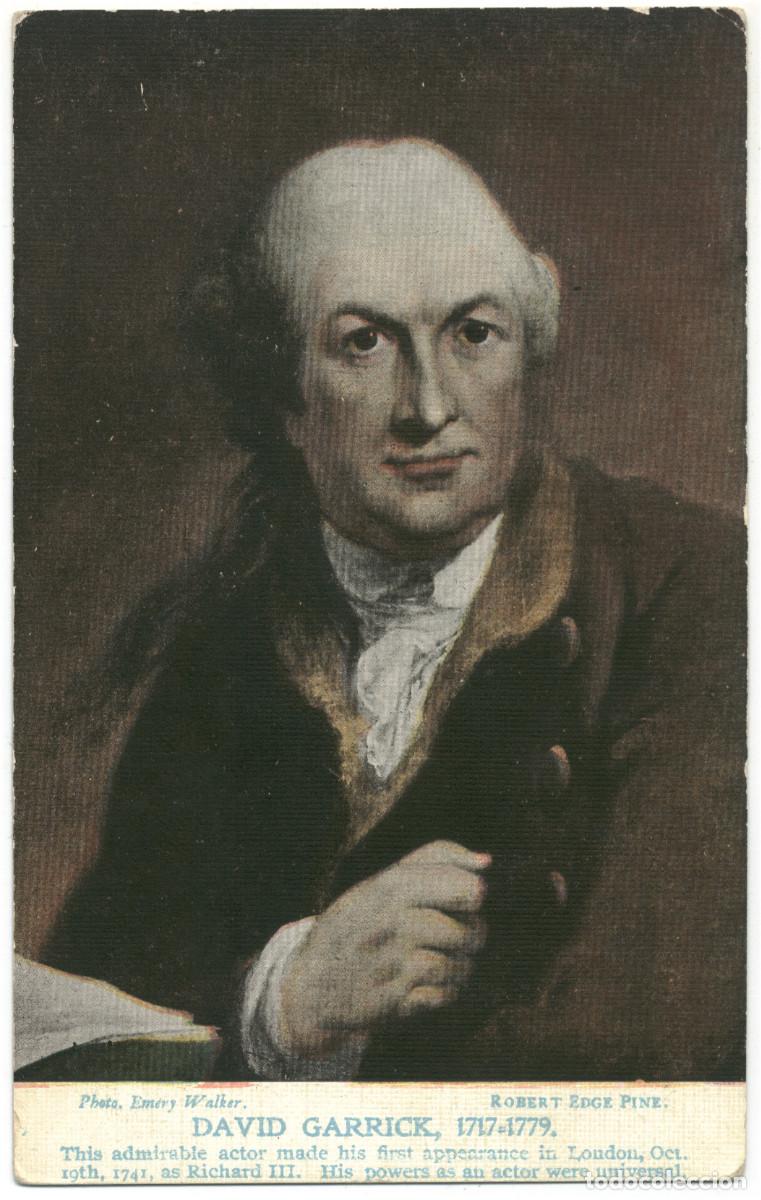 Postales: Actor GARRICK, David_Knight. 1279. Painted by Robert Edge PINE. Photo Emery Walker