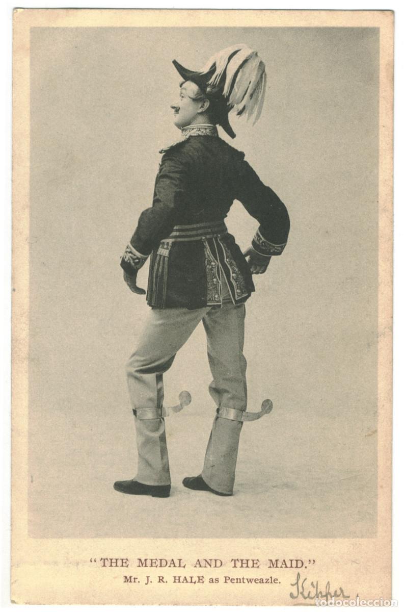 Postales: Actor eduardiano HALE, J. R._Davidson Bros. As Pentweazle in The Medal and the Maid