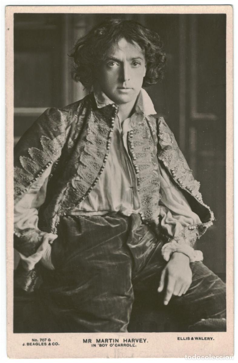 Postales: 4 Postales Actor eduardiano HARVEY, Martin_Beagles. 707 G, J, M, Z
