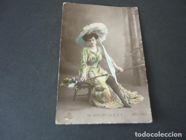 Postcards: SE&Ntilde;ORITA QUIJANO CANTANTE CUPLETISTA POSTAL
